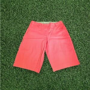 Fairway & Greene Coral Cotton Stretch Knit Golf Bermuda Shorts Size 8